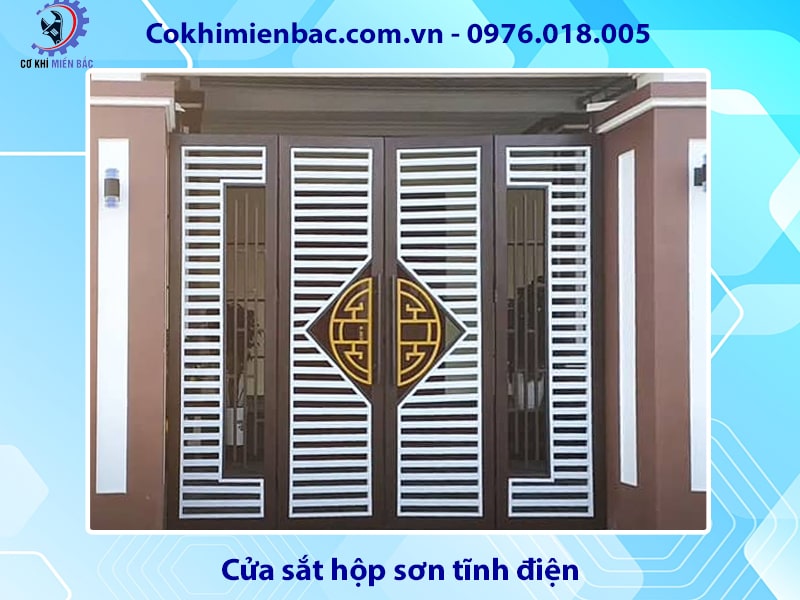 Cửa sắt hộp sơn tĩnh điện