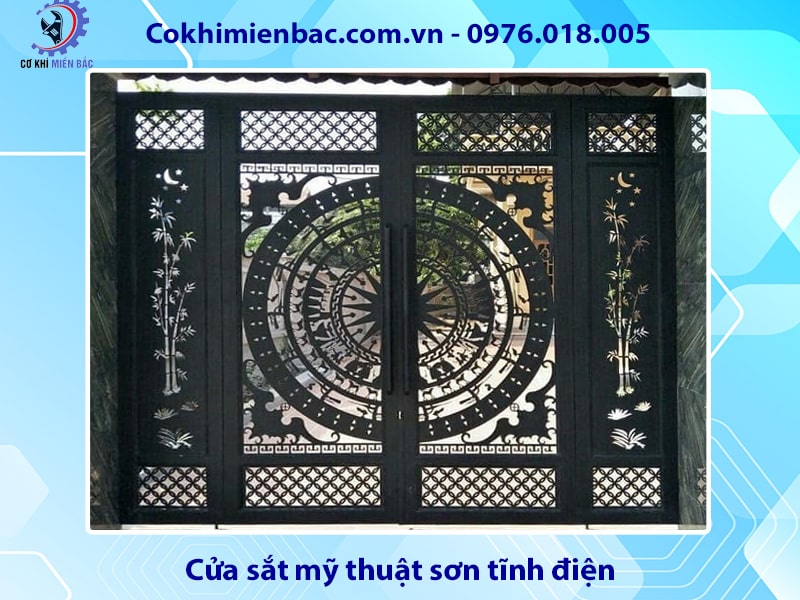 Cửa sắt mỹ thuật sơn tĩnh điện