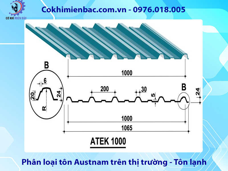 Tôn Austnam giá bao nhiêu 1m2? Độ bền thế nào?