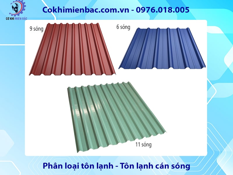 Phân loại tôn lạnh - Tôn lạnh cán sóng