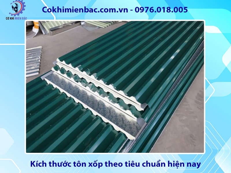 Kích thước tôn xốp theo tiêu chuẩn hiện nay