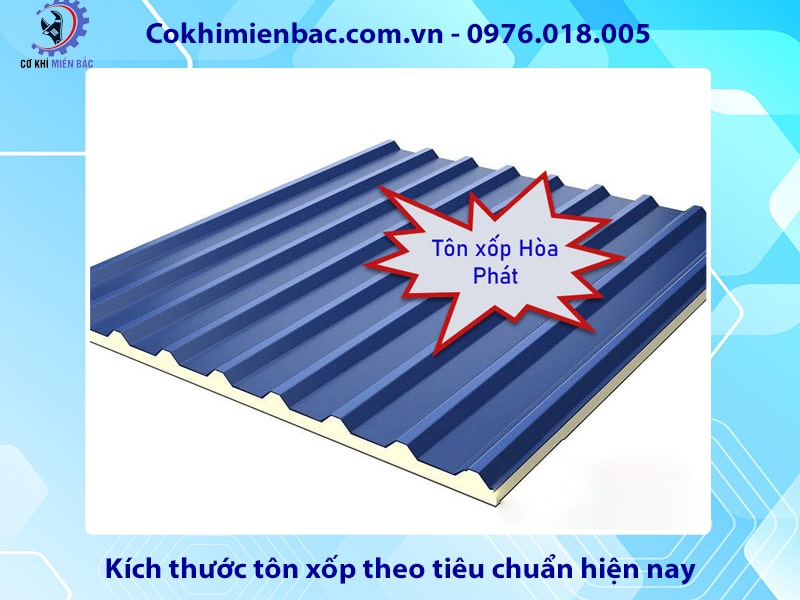 Kích thước tôn xốp theo tiêu chuẩn hiện nay