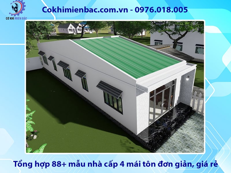 Tổng hợp 88+ mẫu nhà cấp 4 mái tôn đơn giản, giá rẻ