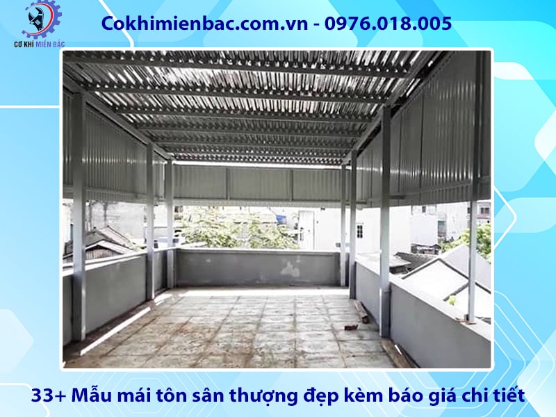 33+ Mẫu mái tôn sân thượng nhà ống đẹp kèm báo giá chi tiết