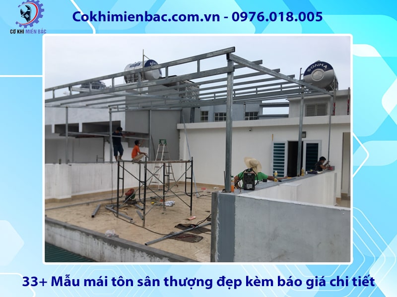 33+ Mẫu mái tôn sân thượng nhà ống đẹp kèm báo giá chi tiết