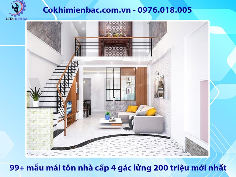 99+ mẫu mái tôn nhà cấp 4 gác lửng 200 triệu mới nhất 2024