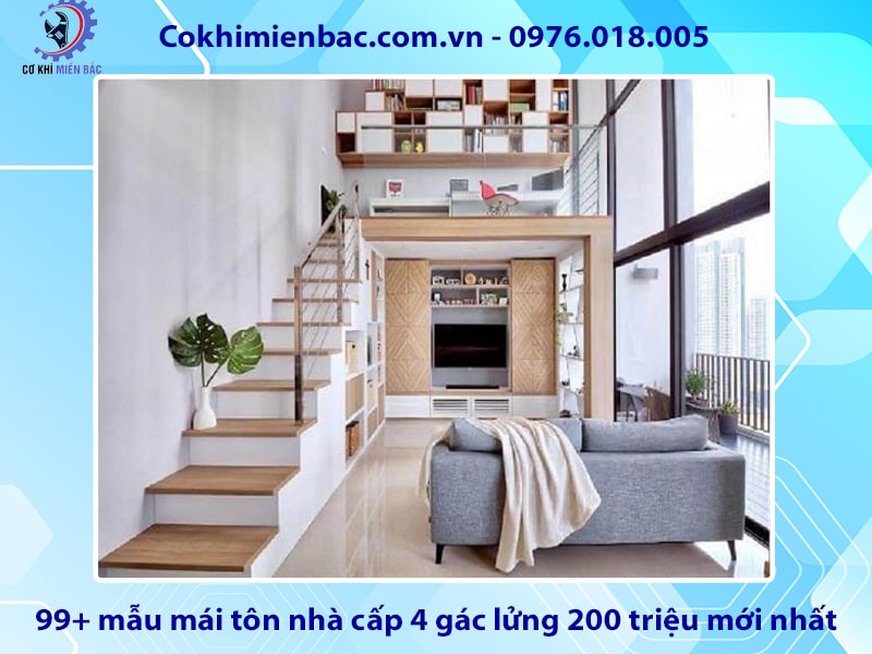 99+ mẫu mái tôn nhà cấp 4 gác lửng 200 triệu mới nhất 2024