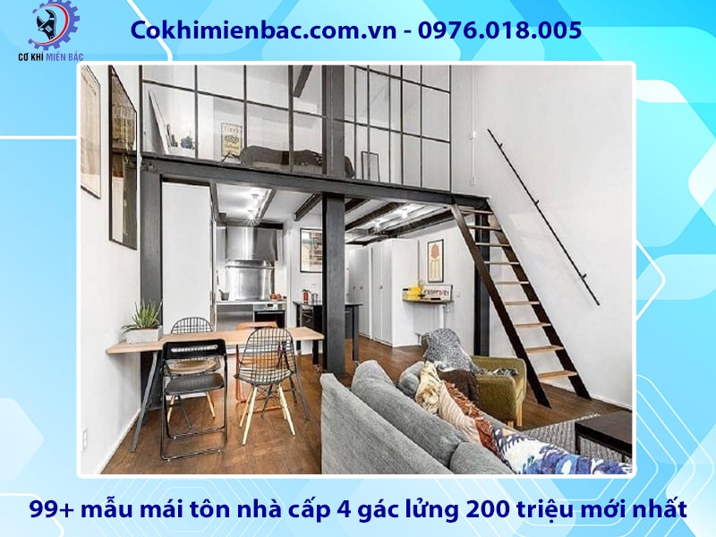 99+ mẫu mái tôn nhà cấp 4 gác lửng 200 triệu mới nhất 2024