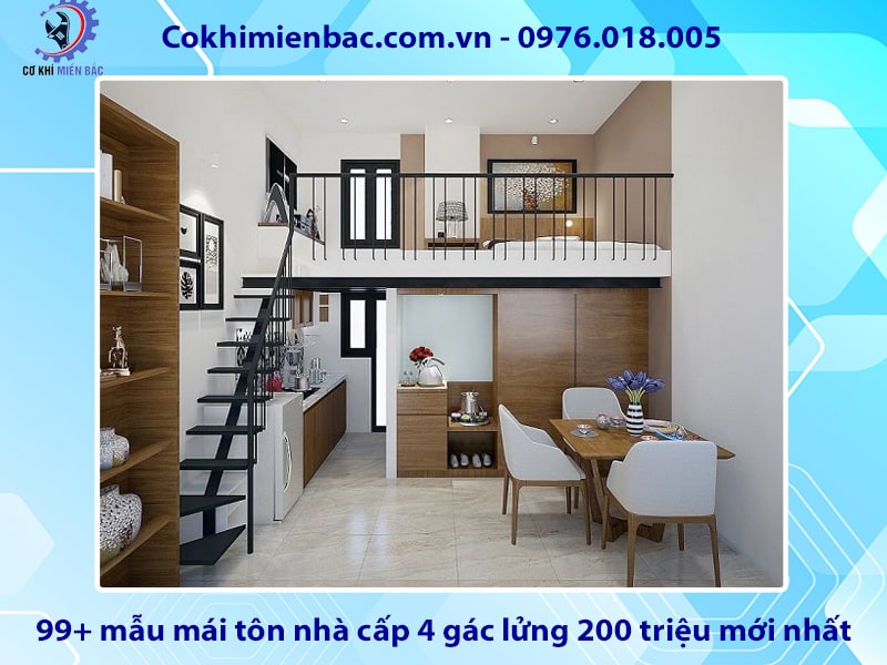 99+ mẫu mái tôn nhà cấp 4 gác lửng 200 triệu mới nhất 2024