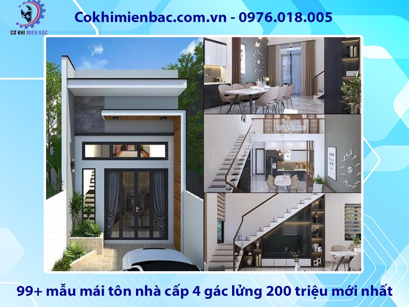 99+ mẫu mái tôn nhà cấp 4 gác lửng 200 triệu mới nhất 2024