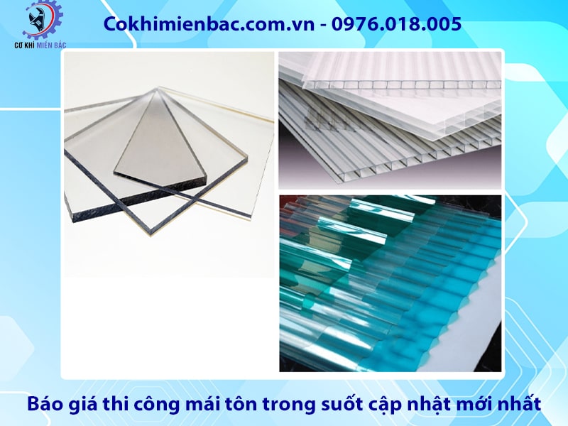 Báo giá thi công mái tôn trong suốt cập nhật mới nhất 2024