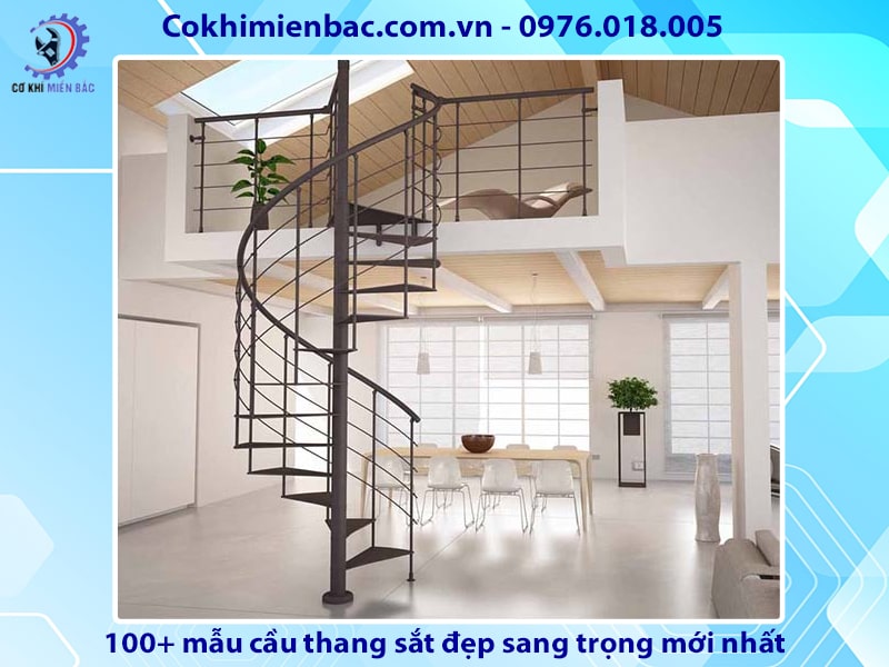 100+ mẫu cầu thang sắt đẹp sang trọng mới nhất năm 2024