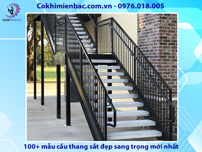 100+ mẫu cầu thang sắt đẹp sang trọng mới nhất năm 2024