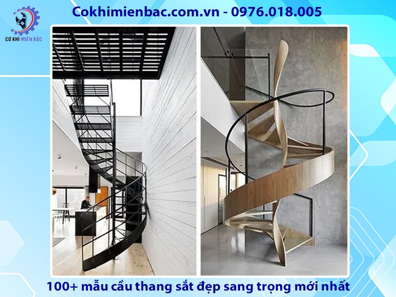 100+ mẫu cầu thang sắt đẹp sang trọng mới nhất năm 2024