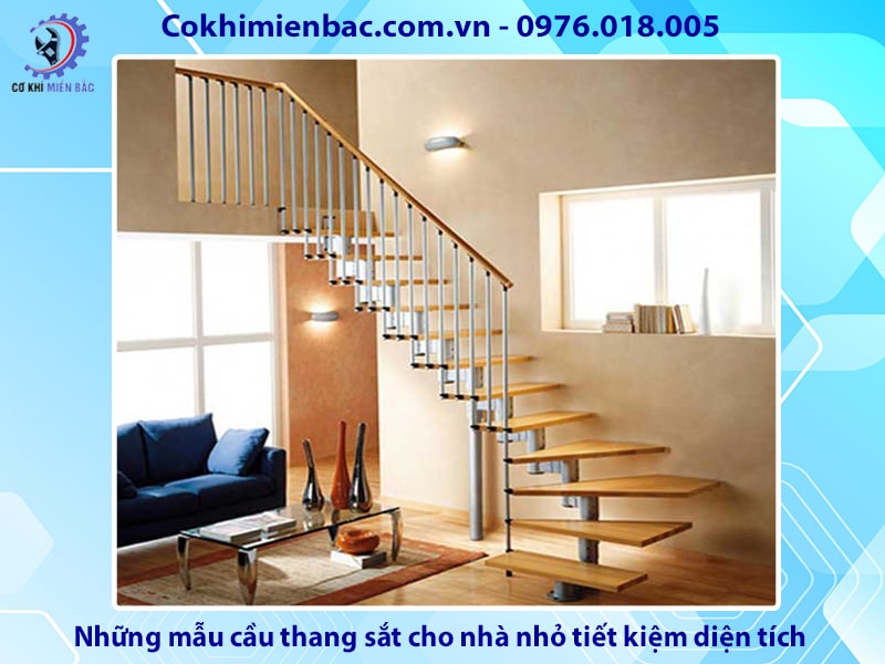 Những mẫu cầu thang sắt cho nhà nhỏ tiết kiệm diện tích