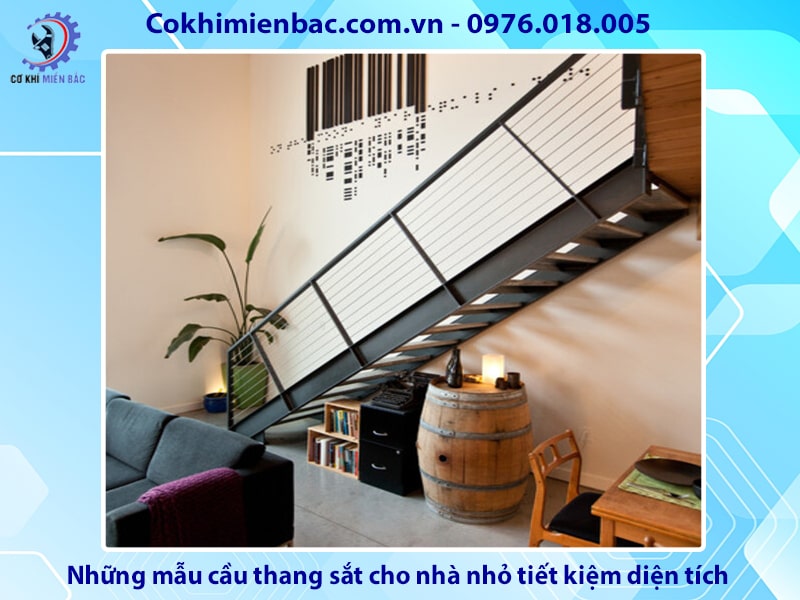 Những mẫu cầu thang sắt cho nhà nhỏ tiết kiệm diện tích