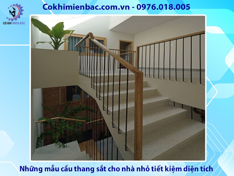 Những mẫu cầu thang sắt cho nhà nhỏ tiết kiệm diện tích