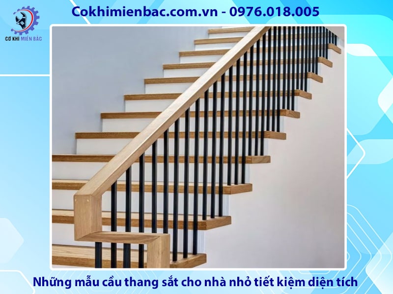 Những mẫu cầu thang sắt cho nhà nhỏ tiết kiệm diện tích