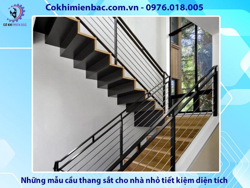 Những mẫu cầu thang sắt cho nhà nhỏ tiết kiệm diện tích