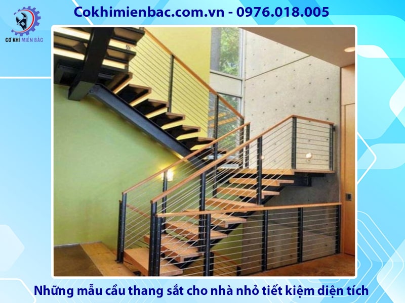 Những mẫu cầu thang sắt cho nhà nhỏ tiết kiệm diện tích