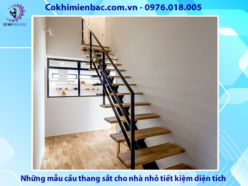 Những mẫu cầu thang sắt cho nhà nhỏ tiết kiệm diện tích