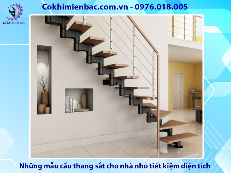 Những mẫu cầu thang sắt cho nhà nhỏ tiết kiệm diện tích