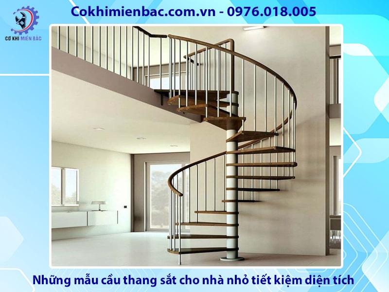 Những mẫu cầu thang sắt cho nhà nhỏ tiết kiệm diện tích