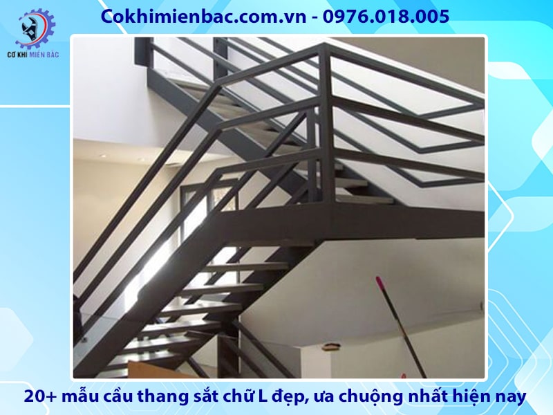 20+ mẫu cầu thang sắt chữ L đẹp ưa chuộng nhất hiện nay