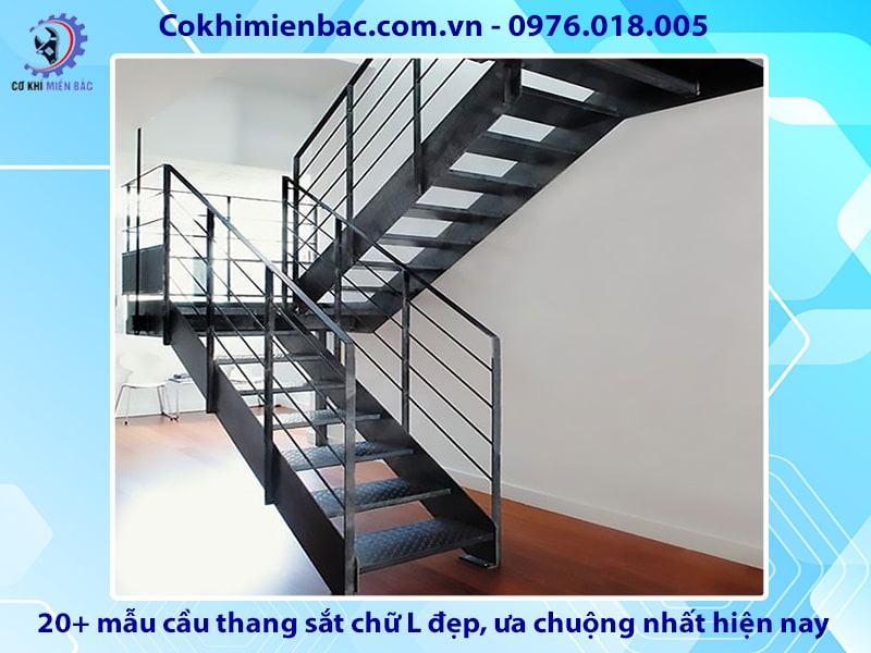 20+ mẫu cầu thang sắt chữ L đẹp ưa chuộng nhất hiện nay