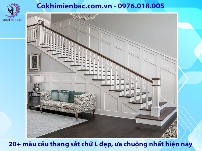 20+ mẫu cầu thang sắt chữ L đẹp ưa chuộng nhất hiện nay