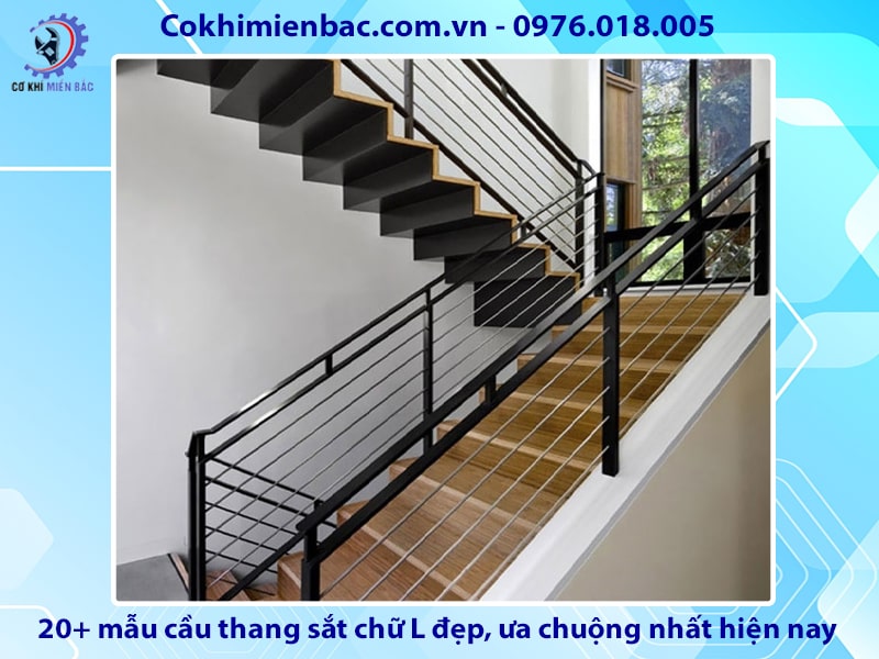 20+ mẫu cầu thang sắt chữ L đẹp ưa chuộng nhất hiện nay