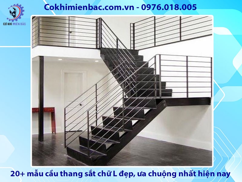 20+ mẫu cầu thang sắt chữ L đẹp ưa chuộng nhất hiện nay