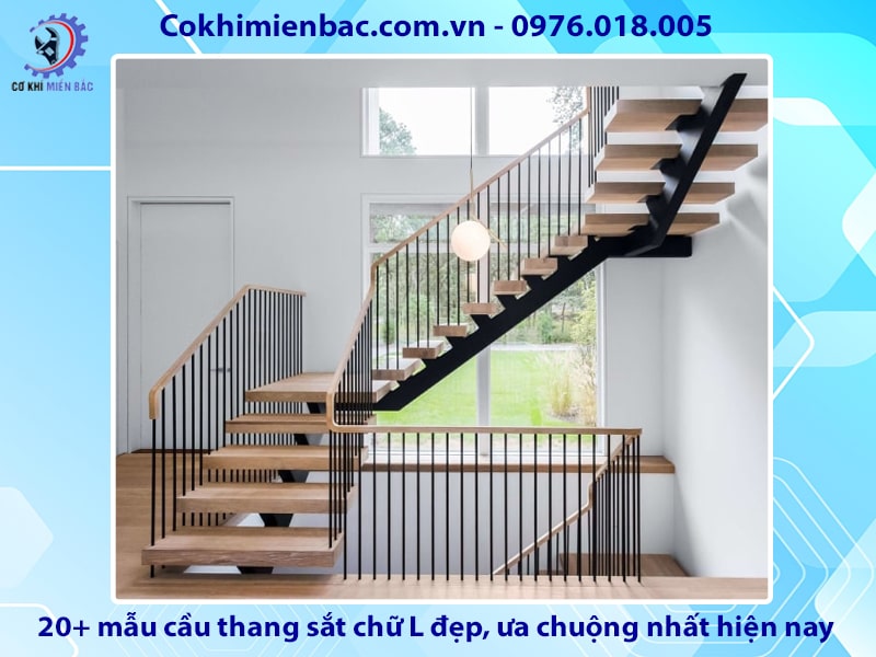 20+ mẫu cầu thang sắt chữ L đẹp ưa chuộng nhất hiện nay