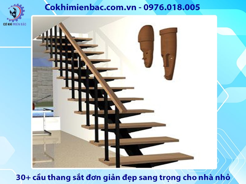 30+ cầu thang sắt đơn giản đẹp sang trọng cho nhà nhỏ