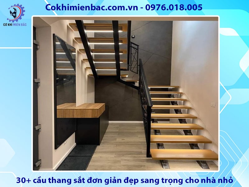 30+ cầu thang sắt đơn giản đẹp sang trọng cho nhà nhỏ