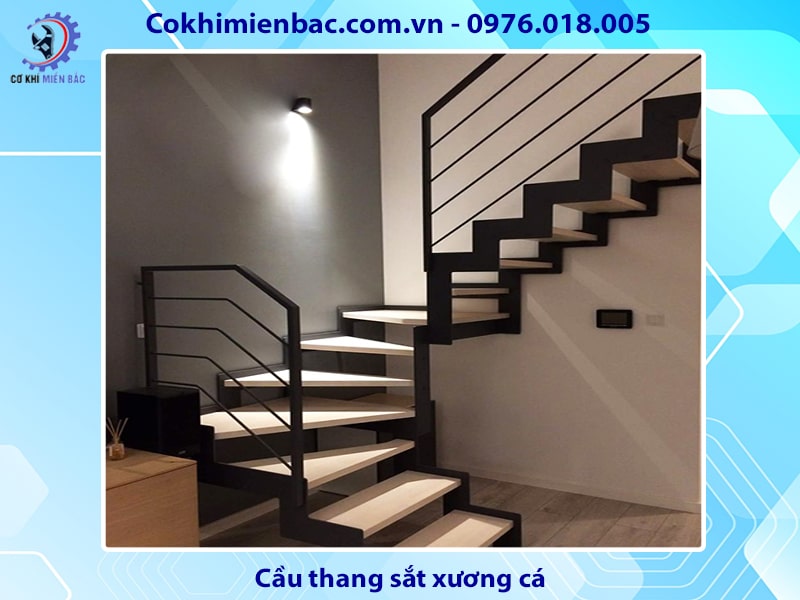 Cầu thang sắt xương cá