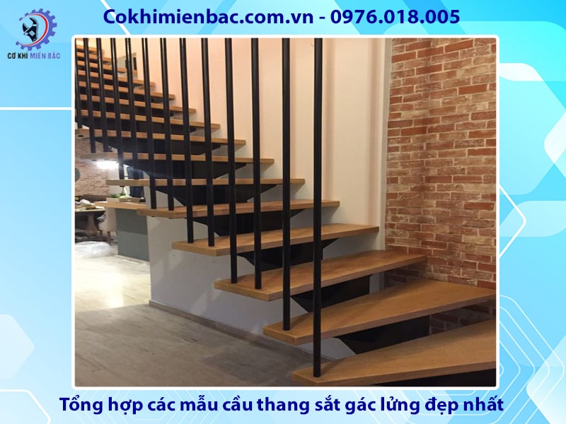 Tổng hợp các mẫu cầu thang sắt gác lửng đẹp nhất 2024