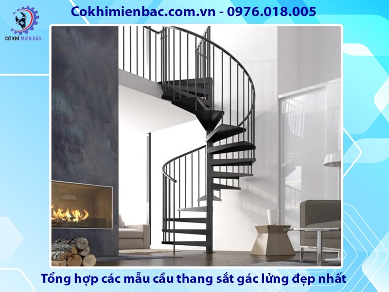 Tổng hợp các mẫu cầu thang sắt gác lửng đẹp nhất 2024