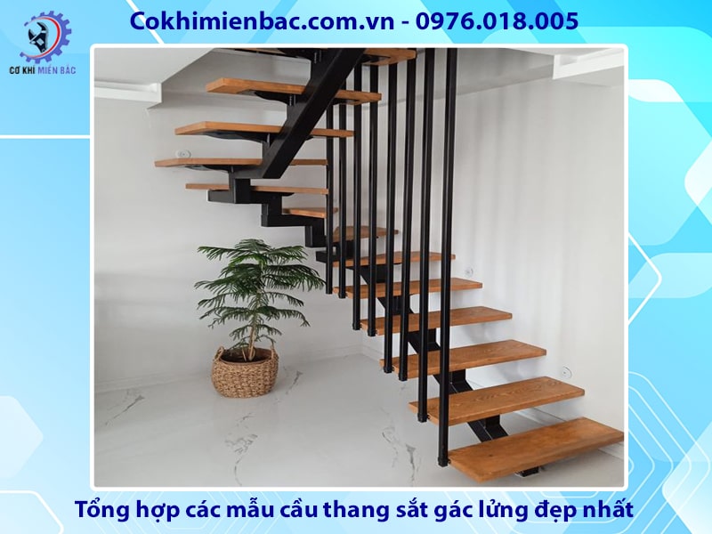 Tổng hợp các mẫu cầu thang sắt gác lửng đẹp nhất 2024