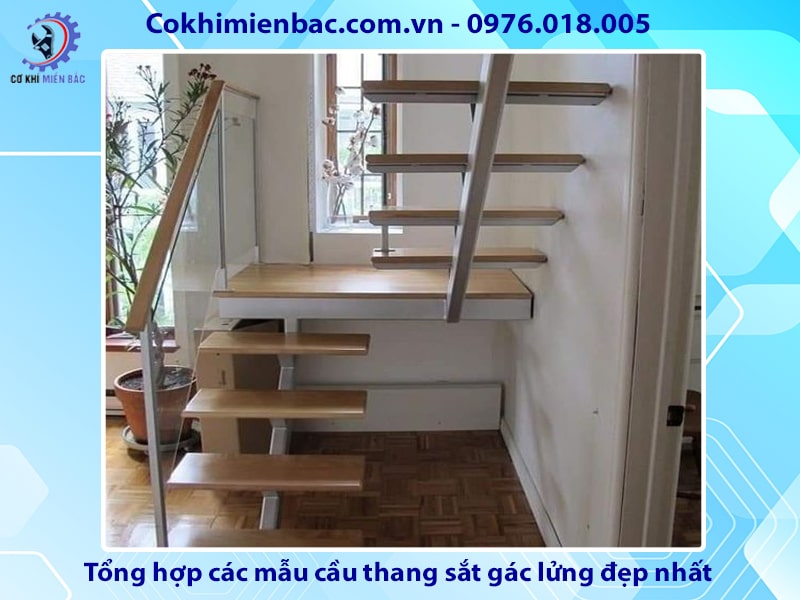 Tổng hợp các mẫu cầu thang sắt gác lửng đẹp nhất 2024