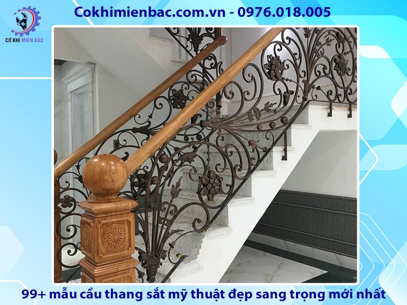 99+ mẫu cầu thang sắt mỹ thuật đẹp sang trọng mới nhất 2024 