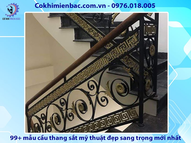 99+ mẫu cầu thang sắt mỹ thuật đẹp sang trọng mới nhất 2024 