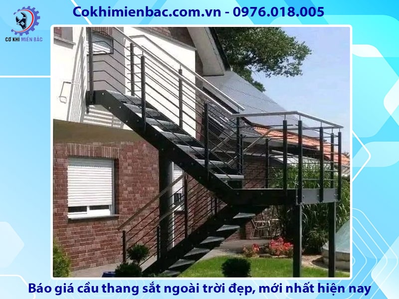 Báo giá cầu thang sắt ngoài trời đẹp, mới nhất năm 2024