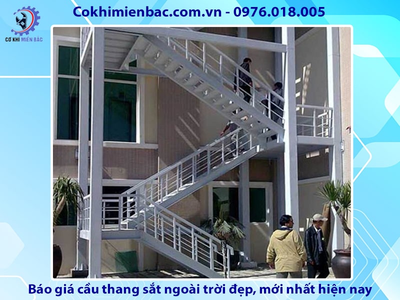 Báo giá cầu thang sắt ngoài trời đẹp, mới nhất năm 2024