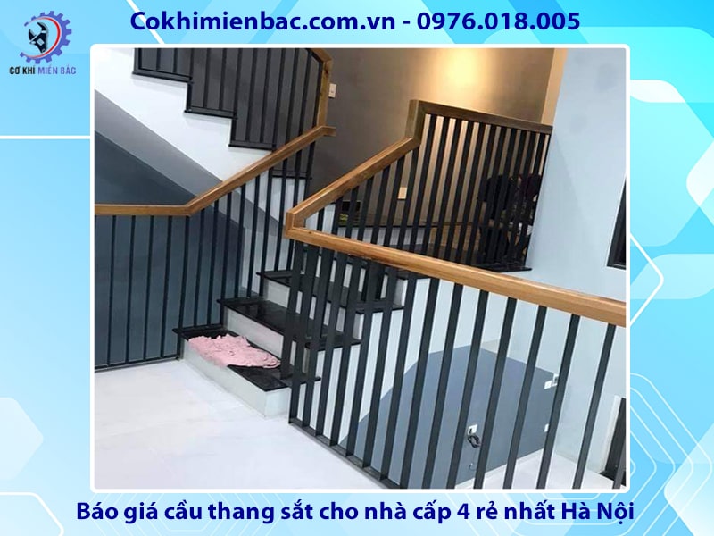 Báo giá cầu thang sắt nhà cấp 4 đẹp giá rẻ nhất Hà Nội