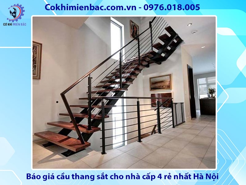 Báo giá cầu thang sắt nhà cấp 4 đẹp giá rẻ nhất Hà Nội