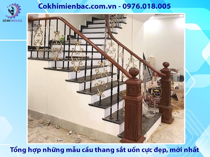 Tổng hợp những mẫu cầu thang sắt uốn cực đẹp, mới nhất 2024