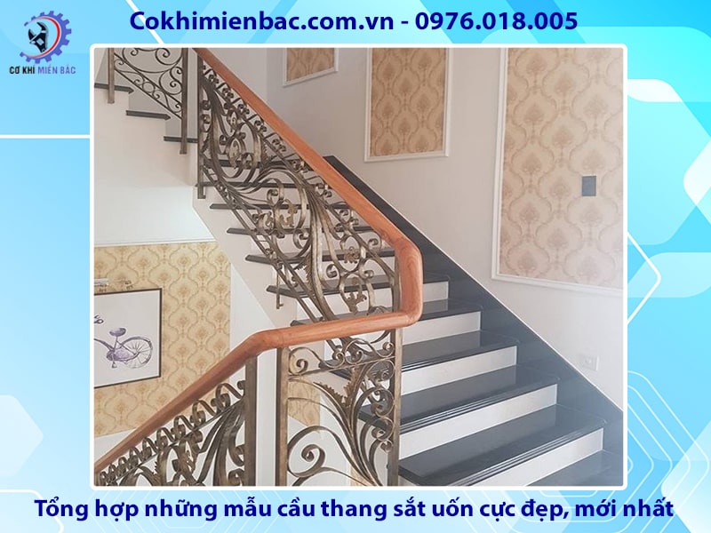 Tổng hợp những mẫu cầu thang sắt uốn cực đẹp, mới nhất 2024