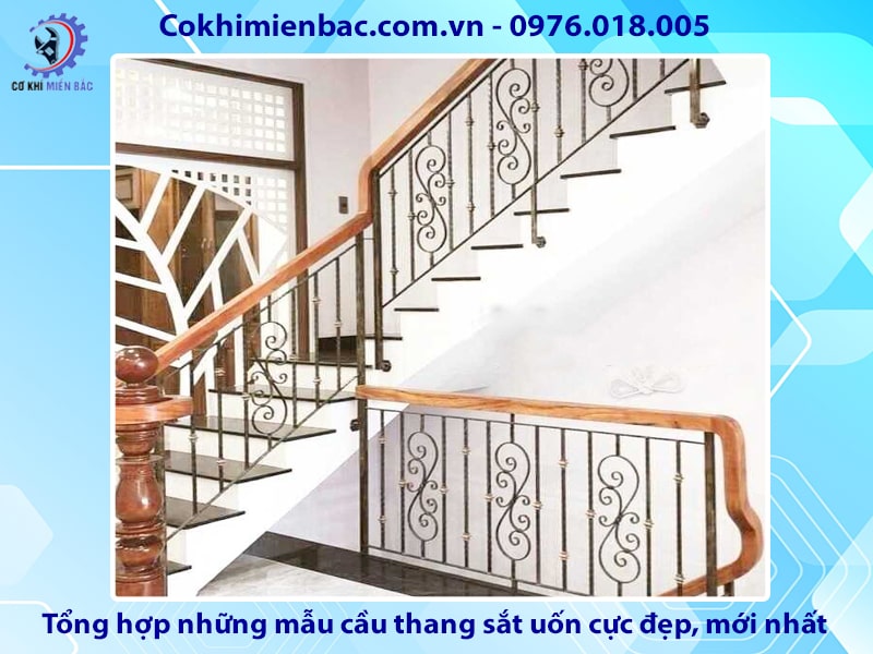 Tổng hợp những mẫu cầu thang sắt uốn cực đẹp, mới nhất 2024