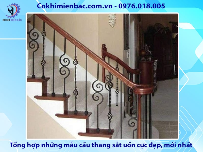 Tổng hợp những mẫu cầu thang sắt uốn cực đẹp, mới nhất 2024